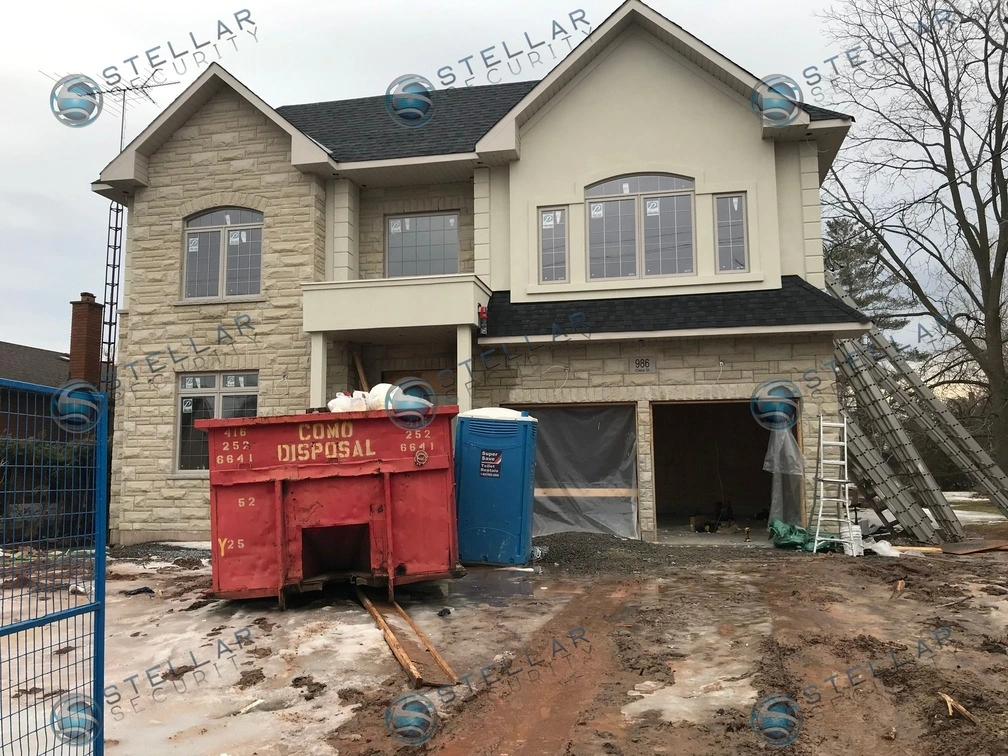 Full front exterior view of custom Mississauga home undergoing full security camera system installation